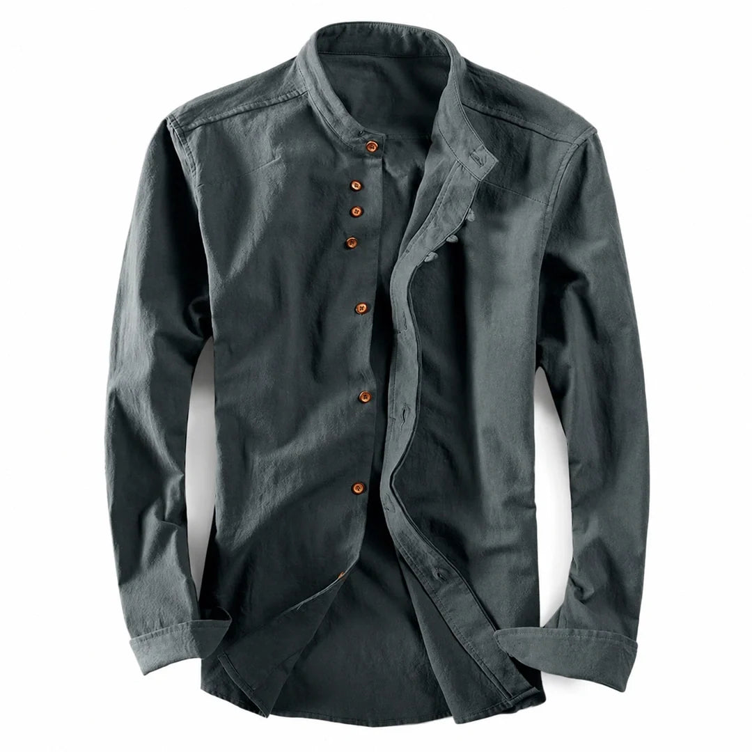 Kyoto - Men's Ultra Comfortable Band Collar Shirt